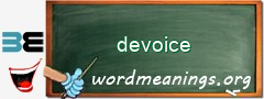WordMeaning blackboard for devoice